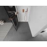 Mexen Kioto+ paroi de douche avec étagère Walk-in 100 x 200 cm, grille noire, or rose - 800-100-121-60-77