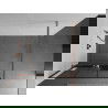 Mexen Kioto+ Duschwand mit Regal Walk-in 100 x 200 cm, schwarzes Gitter, Roségold - 800-100-121-60-77