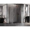 Mexen Lunar-B L cabine de douche pivotante droite 85 x 70 cm, transparent, or rose - 832L-085-070-60-00-P