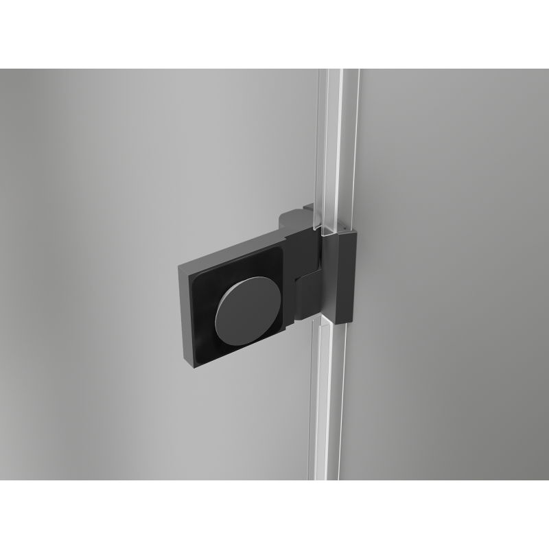 Mexen Lunar-B L cabina doccia angolare destra 90 x 90 cm, trasparente, gun metal - 832L-090-090-95-00-P