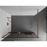 Mexen Kioto+ dušisein riiuliga Walk-in 90 x 200 cm, must muster, roosa kuld - 800-090-121-60-78