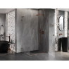 Mexen Lunar-B L dušinurk parempoolne 100 x 80 cm, läbipaistev, roosa kuld - 832L-100-080-60-00-P