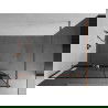 Mexen Kioto+ Duschwand mit Regal, Walk-in 140 x 200 cm, schwarzes Muster, Roségold - 800-140-121-60-78