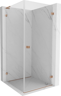 Mexen Lunar-B L Duschkabine, schwenkbar, rechts 80 x 80 cm, transparent, gebürstetes Kupfer - 832L-080-080-65-00-P