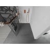 Mexen Kioto+ shower wall with shelf Walk-in 80 x 200 cm, white pattern, rose gold - 800-080-121-60-85