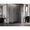 Mexen Lunar-B L cabine de douche pivotante droite 95 x 80 cm, transparent, cuivre brossé - 832L-095-080-65-00-P