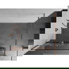 Mexen Kioto+ Duschwand mit Regal Walk-in 100 x 200 cm, weißes Muster, Roségold - 800-100-121-60-85