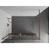 Mexen Kioto+ dušisein riiuliga Walk-in 120 x 200 cm, valge muster, roosa kuld - 800-120-121-60-85