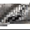Mexen Lunar-B L Duschkabine, schwenkbar, rechts, 80 x 80 cm, transparent, gun gray gebürstet - 832L-080-080-66-00-P
