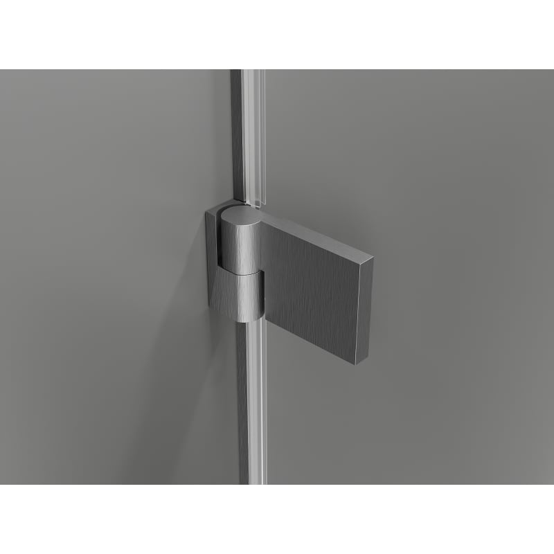 Mexen Lunar-B L hinged shower enclosure right 95 x 80 cm, transparent, brushed gun gray - 832L-095-080-66-00-P