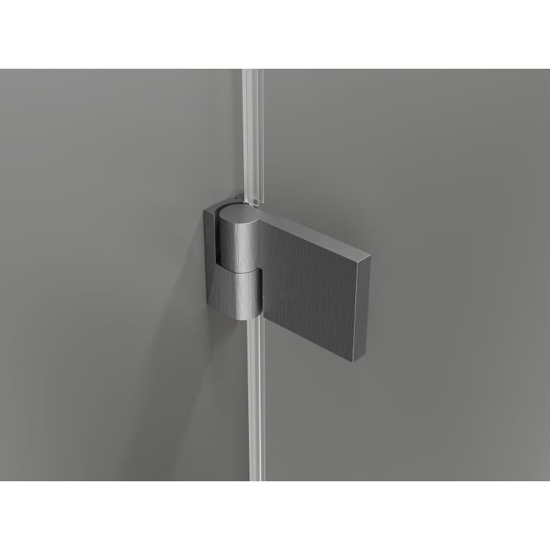 Mexen Lunar-B L hinged shower enclosure right 95 x 80 cm, transparent, brushed gun gray - 832L-095-080-66-00-P
