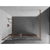 Mexen Kioto+ dušisein riiuliga Walk-in 70 x 200 cm, valge laine, roosa kuld - 800-070-121-60-97