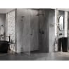 Mexen Lunar-B L cabine de douche pivotante droite 100 x 80 cm, transparent, gris métal brossé - 832L-100-080-66-00-P