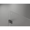 Mexen Lunar-B L Duschkabine schwenkbar rechts 95 x 90 cm, transparent, gebürstetes Gun Gray - 832L-095-090-66-00-P