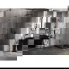 Mexen Lunar-B L Duschkabine schwenkbar rechts 100 x 100 cm, transparent, gebürstet gun gray - 832L-100-100-66-00-P