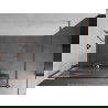 Mexen Kioto+ Duschwand mit Ablage Walk-in 110 x 200 cm, weiße Welle, roségold - 800-110-121-60-97