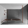 Mexen Kioto+ shower screen with shelf Walk-in 110 x 200 cm, white wave, pink gold - 800-110-121-60-97