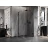 Cabine de douche battante droite Mexen Lunar-B L 90 x 90 cm, transparent, noire - 832L-090-090-70-00-P