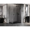 Mexen Lunar-B L dušinurk, parempoolne 95 x 90 cm, läbipaistev, must - 832L-095-090-70-00-P