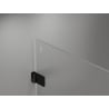 Mexen Lunar-B L cabine de douche pivotante droite 100 x 100 cm, transparent, noir - 832L-100-100-70-00-P