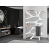 Mexen Kioto+ shower screen with shelf Walk-in 110 x 200 cm, white wave, pink gold - 800-110-121-60-97
