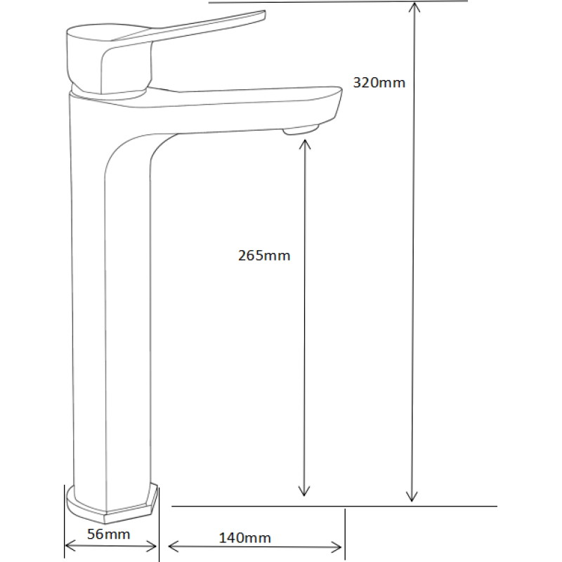 Mexen Lerma high washbasin faucet, white/gold - 74310-25