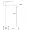 Mexen Lerma high washbasin faucet, white/gold - 74310-25