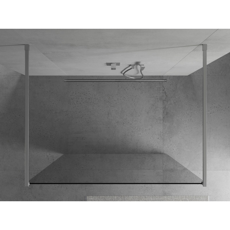 Mexen Kioto samostojeći tuš zid 150 x 200 cm, proziran 8 mm, krom - 800-150-002-01-00