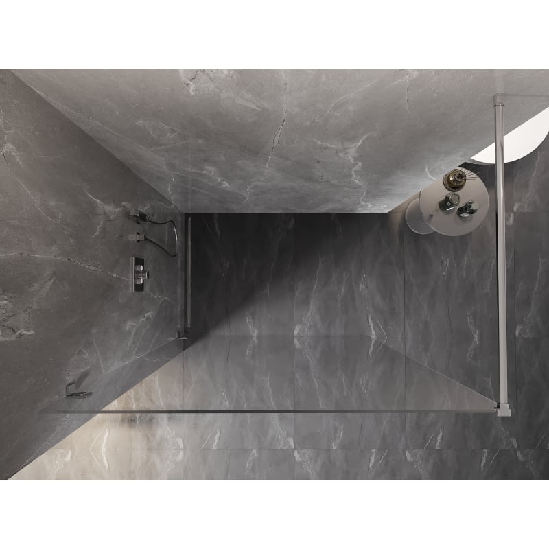 Mexen Lunar paroi de douche Walk-in gauche 60 x 200 cm, transparent 8 mm, chrome - 830-060-000-01-00-L