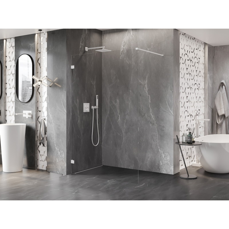 Mexen Lunar dušisein Walk-in vasak 100 x 200 cm, läbipaistev 8 mm, valge - 830-100-000-20-00-L