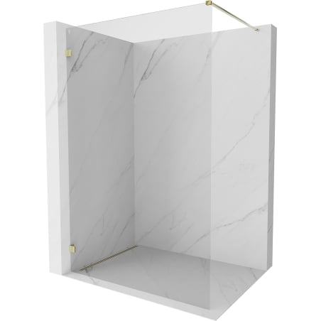 Mexen Lunar ścianka prysznicowa Walk-in lewa 150 x 200 cm, transparent 8 mm, złota - 830-150-000-50-00-L