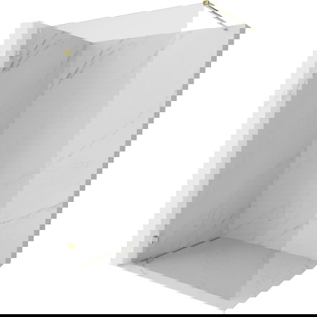 Mexen Lunar Walk-in tuš stena leva 160 x 200 cm, prosojna 8 mm, zlata - 830-160-000-50-00-L