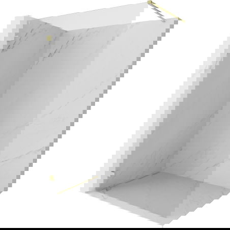 Mexen Lunar Πάνελ ντουζιέρας Walk-in αριστερό 50 x 200 cm, διαφανές 8 mm, χρυσό