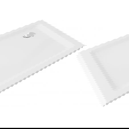 Mexen Flat piatto doccia quadrato slim 70 x 70 cm, bianco, sifone cromato - 40107070