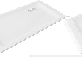Mexen Flat kwadratische slim douchebak 70 x 70 cm, wit, chrom sifon - 40107070