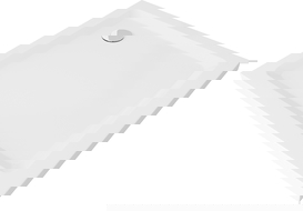 Mexen Flat plato de ducha cuadrado slim 70 x 70 cm, blanco, sifón cromado - 40107070