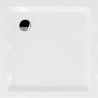 Mexen Flat vierkante douchebak slim 70 x 70 cm, wit, sifon chroom - 40107070