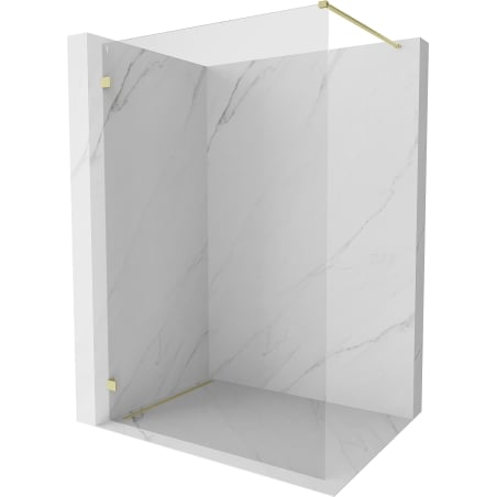 Mexen Lunar paroi de douche Walk-in gauche 60 x 200 cm, transparent 8 mm, or brossé - 830-060-000-55-00-L
