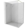 Mexen Lunar Shower Wall Walk-in Left 60 x 200 cm, Transparent 8 mm, Brushed Gold - 830-060-000-55-00-L