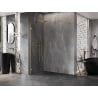 Mexen Lunar Shower Wall Walk-in Left 60 x 200 cm, Transparent 8 mm, Brushed Gold - 830-060-000-55-00-L