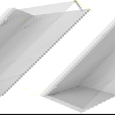 Mexen Lunar Πάνελ ντους Walk-in αριστερό 80 x 200 εκ., διαφανές 8 χιλ., χρυσό