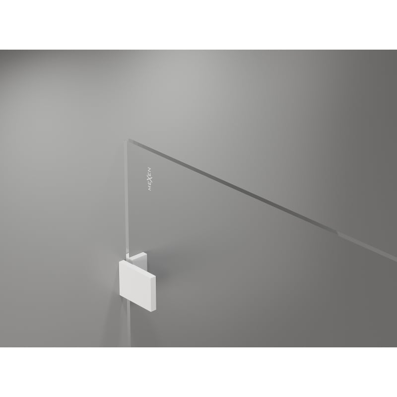 Mexen Lunar ścianka prysznicowa Walk-in lewa 120 x 200 cm, transparent 8 mm, biała - 830-120-000-20-00-L