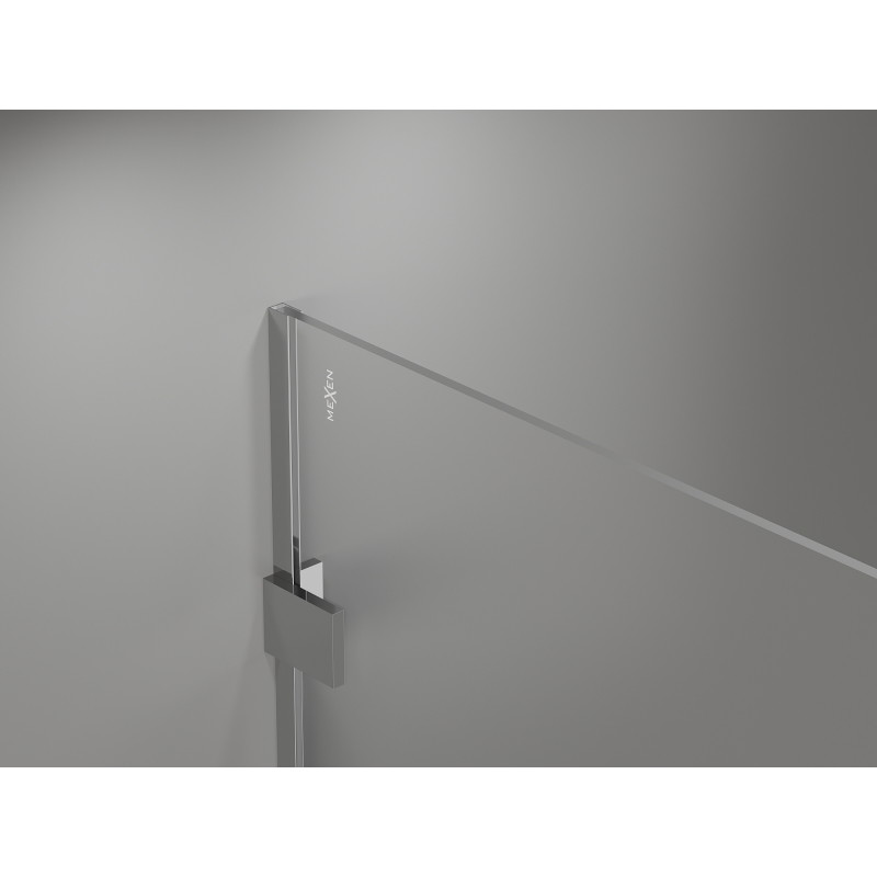 Mexen Lunar ścianka prysznicowa Walk-in lewa 140 x 200 cm, transparent 8 mm, chrom - 830-140-000-01-00-L