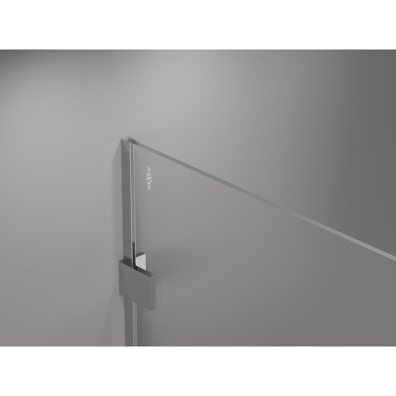 Mexen Lunar Walk-in Shower Panel Left 160 x 200 cm, Transparent 8 mm, Chrome - 830-160-000-01-00-L