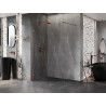 Mexen Lunar Walk-in lijeva staklena stijena za tuširanje 70 x 200 cm, prozirno 8 mm, ružičasto zlato - 830-070-000-60-00-L