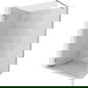 Mexen Lunar Duschwand Walk-in links 100 x 200 cm, transparent 8 mm, Roségold - 830-100-000-60-00-L