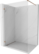 Mexen Lunar Walk-in tuš pregrada lijeva 140 x 200 cm, prozirno 8 mm, ružičasto zlato - 830-140-000-60-00-L