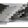 Mexen Kioto vrijstaande douchewand 150 x 200 cm, transparant 8 mm, roze goud - 800-150-002-60-00