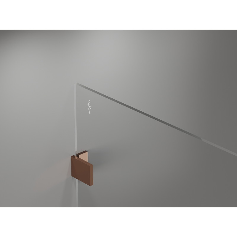 Mexen Lunar dušisein Walk-in vasak 150 x 200 cm, läbipaistev 8 mm, roosa kuld - 830-150-000-60-00-L
