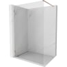 Mexen Lunar Walk-in Shower Wall Left 70 x 200 cm, Transparent 8 mm, Brushed Copper - 830-070-000-65-00-L